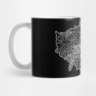 Map of London (black background) Mug